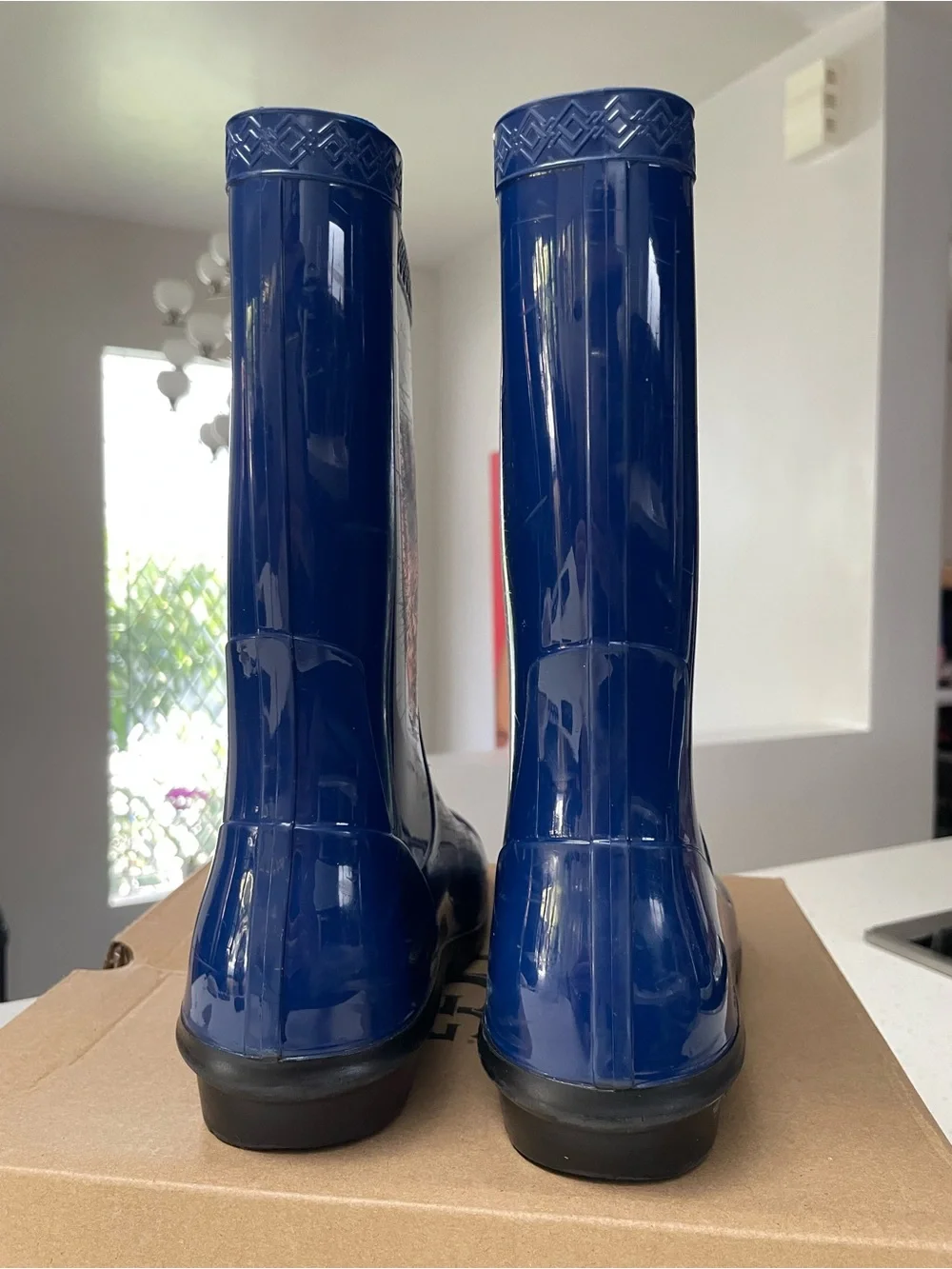 UGG Black Rain Boot with Treaded Sole